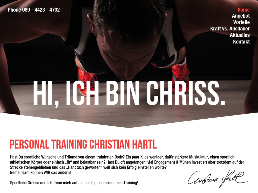 Personal Trainer Website&nbsp;Relaunch